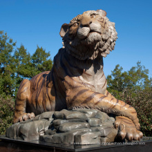 die größte goldene Tiger Steinschnitzerei Marmor Tiger Skulptur der Welt